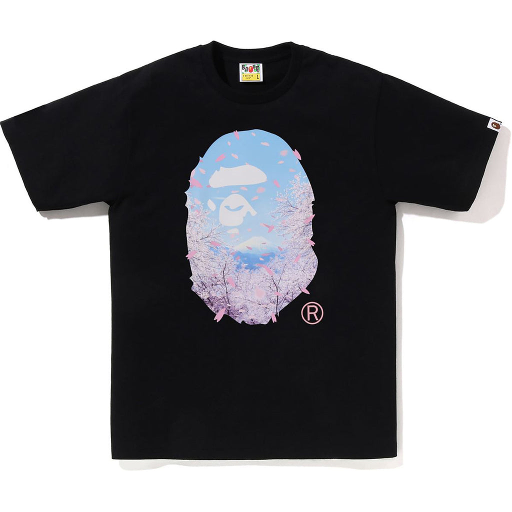 BAPE Sakura Photo Ape Head Tee Kids Apparel