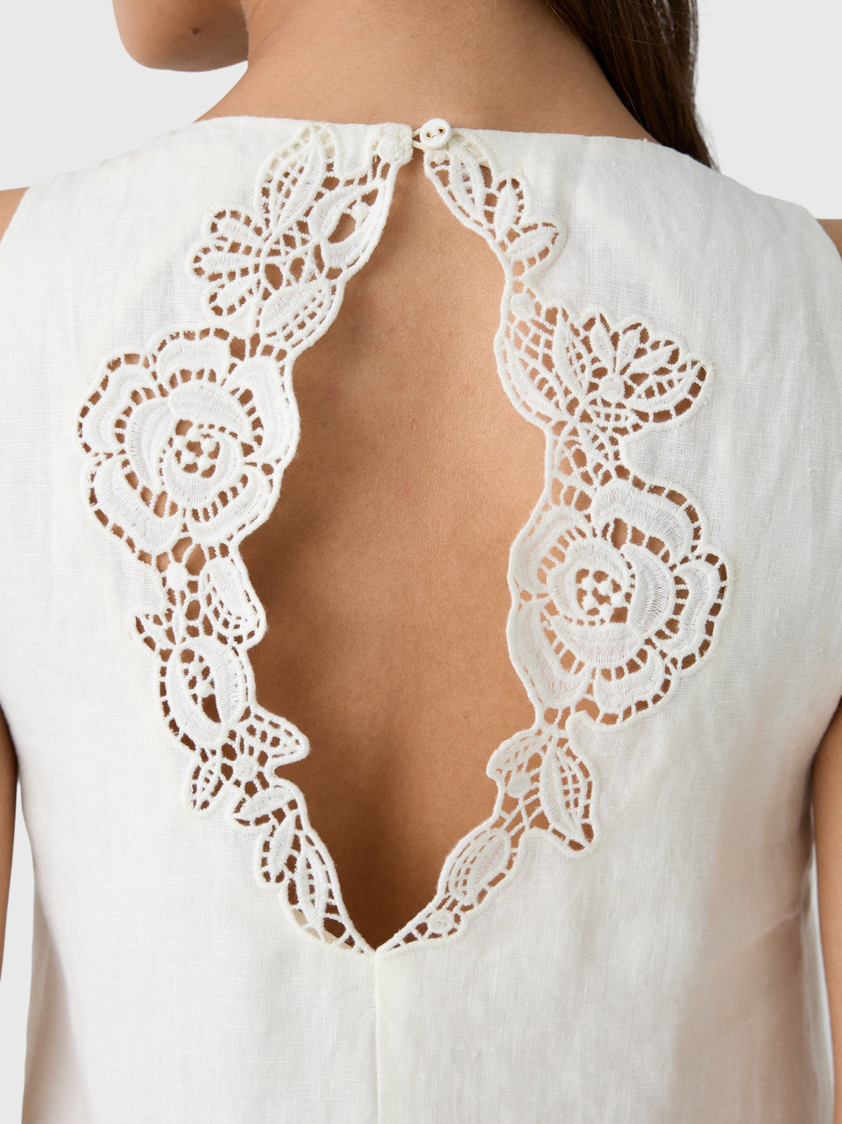 Peony Women's Embroidered Keyhole Mini Dress