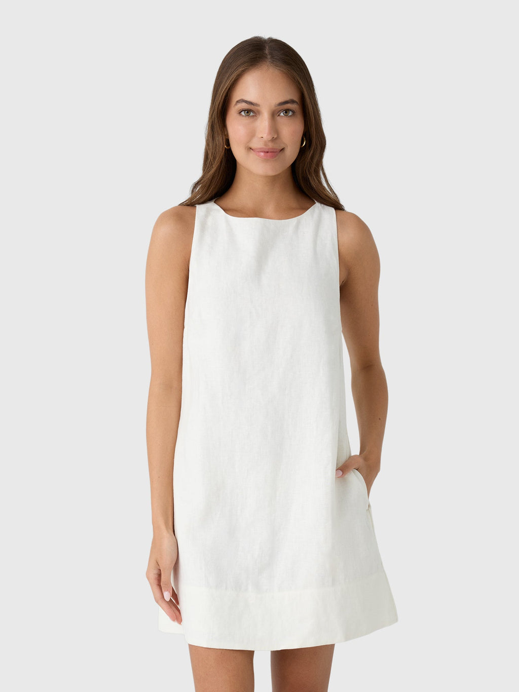 Peony Women's Embroidered Keyhole Mini Dress