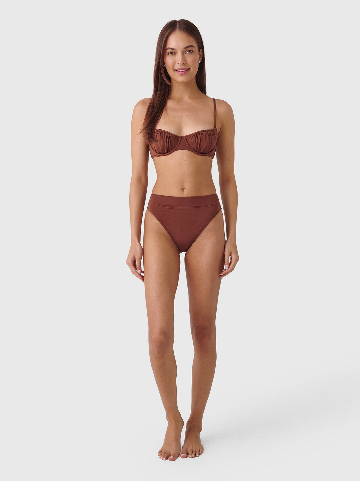 Peony Women's Mid High Cut Bikini Bottom