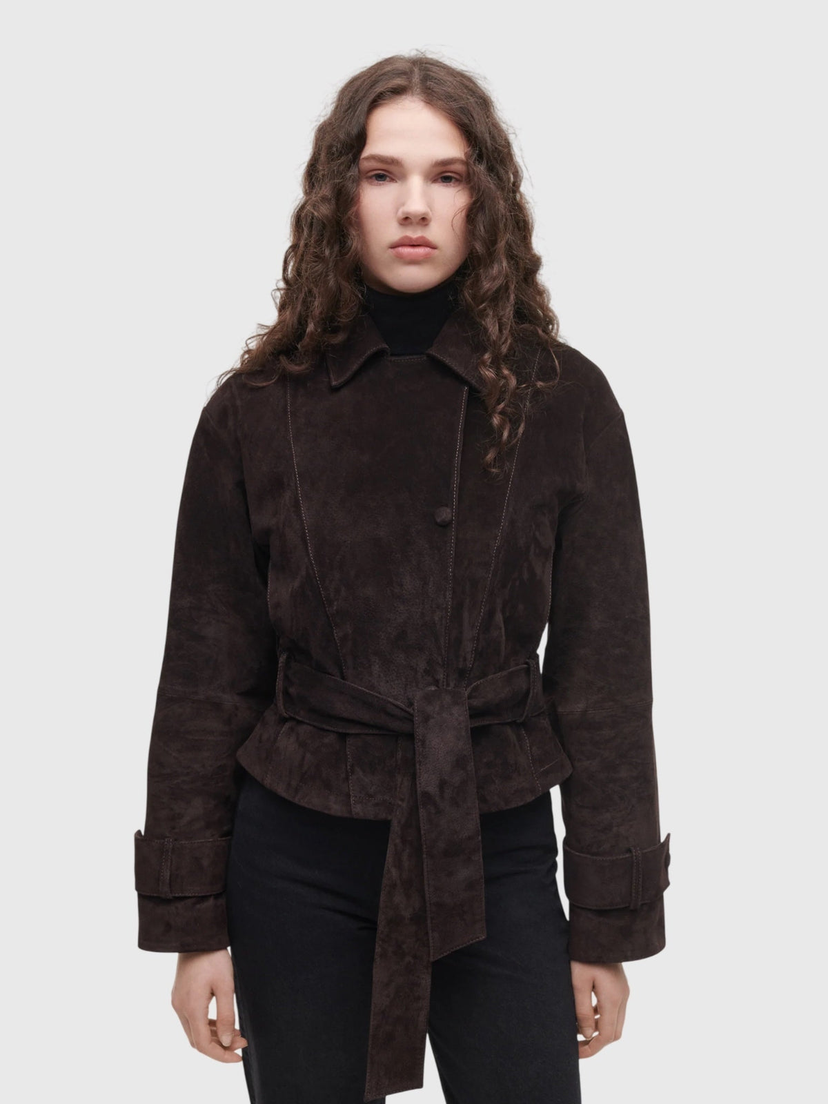 Studio AR Women's Gwen Suede Trench Coat