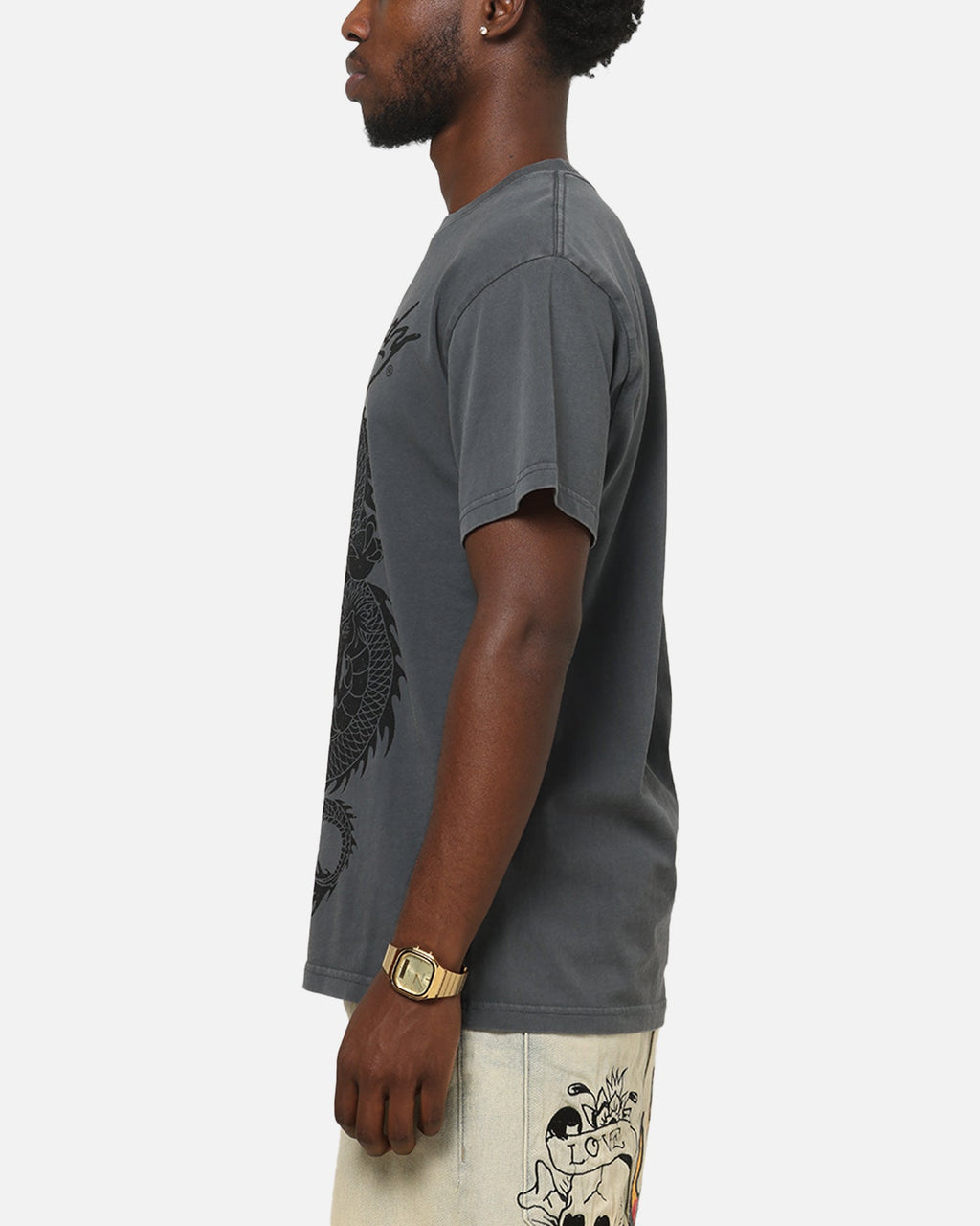 Ed Hardy Euro Fitted T-Shirt Charcoal