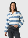 Re/Done Women's Cut Off Rugby Polo