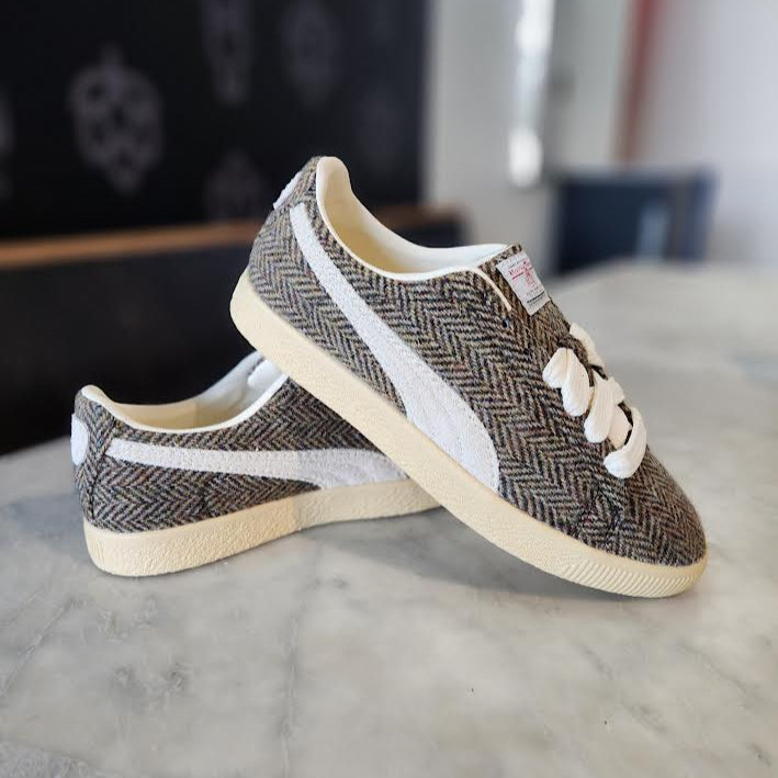 PUMA CLYDE HARRIS TWEED CHAMOMILE SUGARED ALMOND