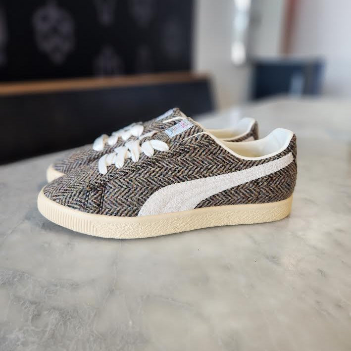 PUMA CLYDE HARRIS TWEED CHAMOMILE SUGARED ALMOND
