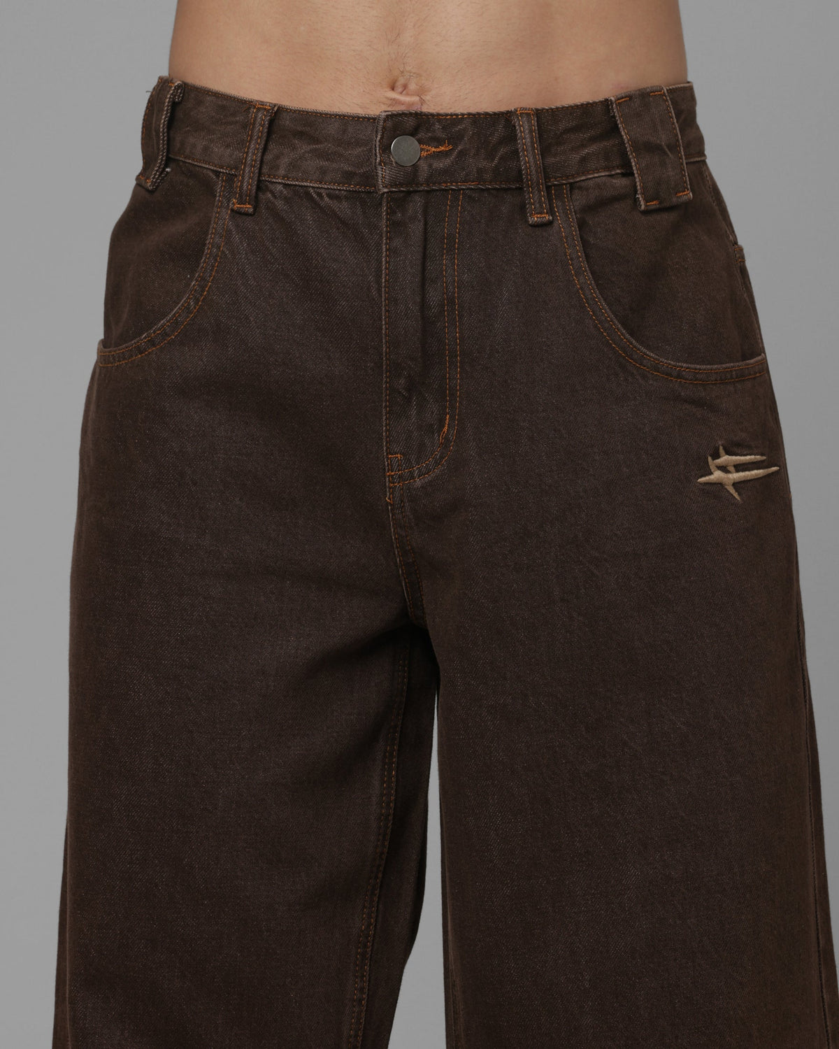 Loiter Star Born Selvedge Denim Jeans Brown