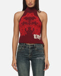 Ed Hardy Women's Dragon Knitted Top Plum