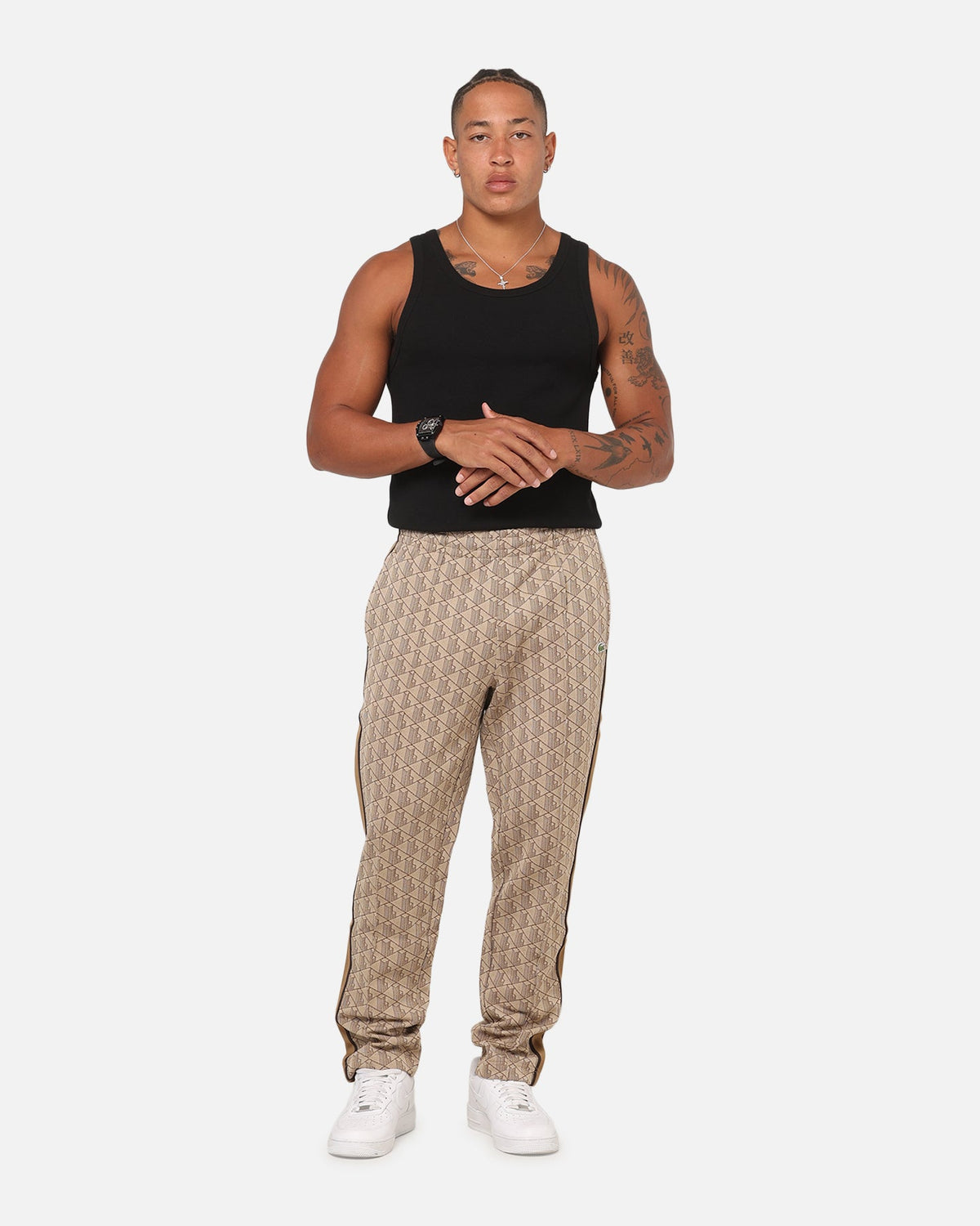 Lacoste Monogram Track Pants Croissant/Cookie