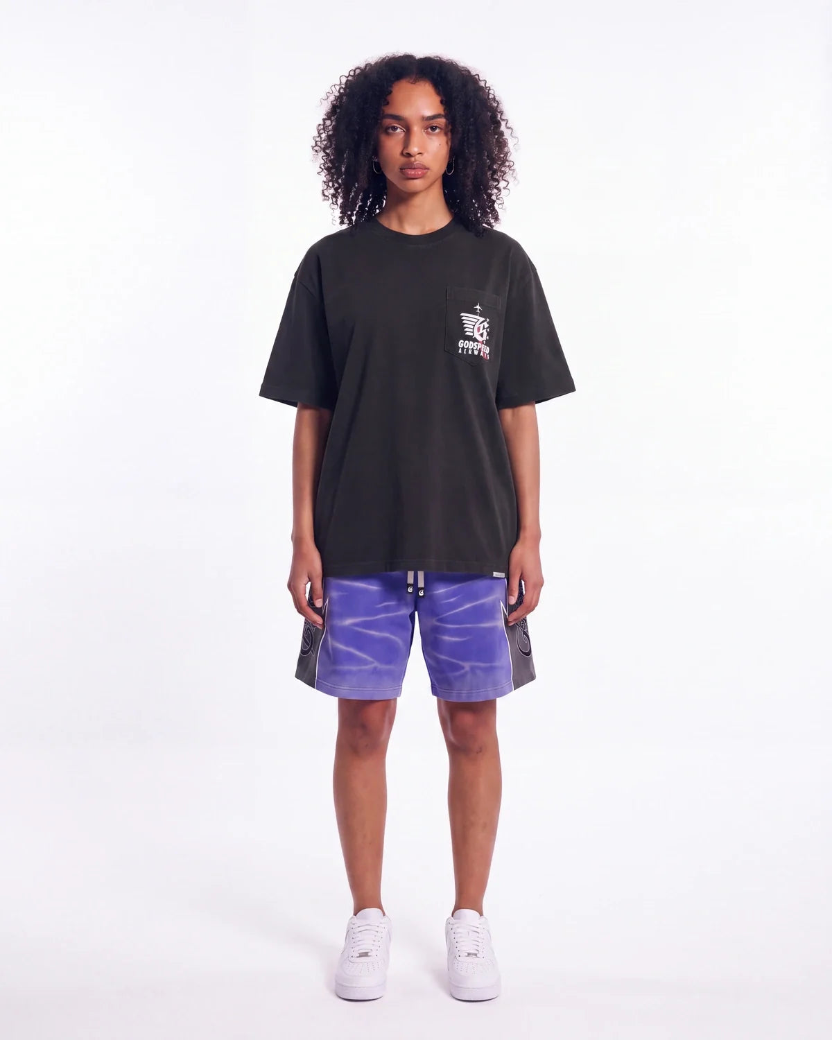 Godspeed Halftime Shorts V2 Blue Acid Wash