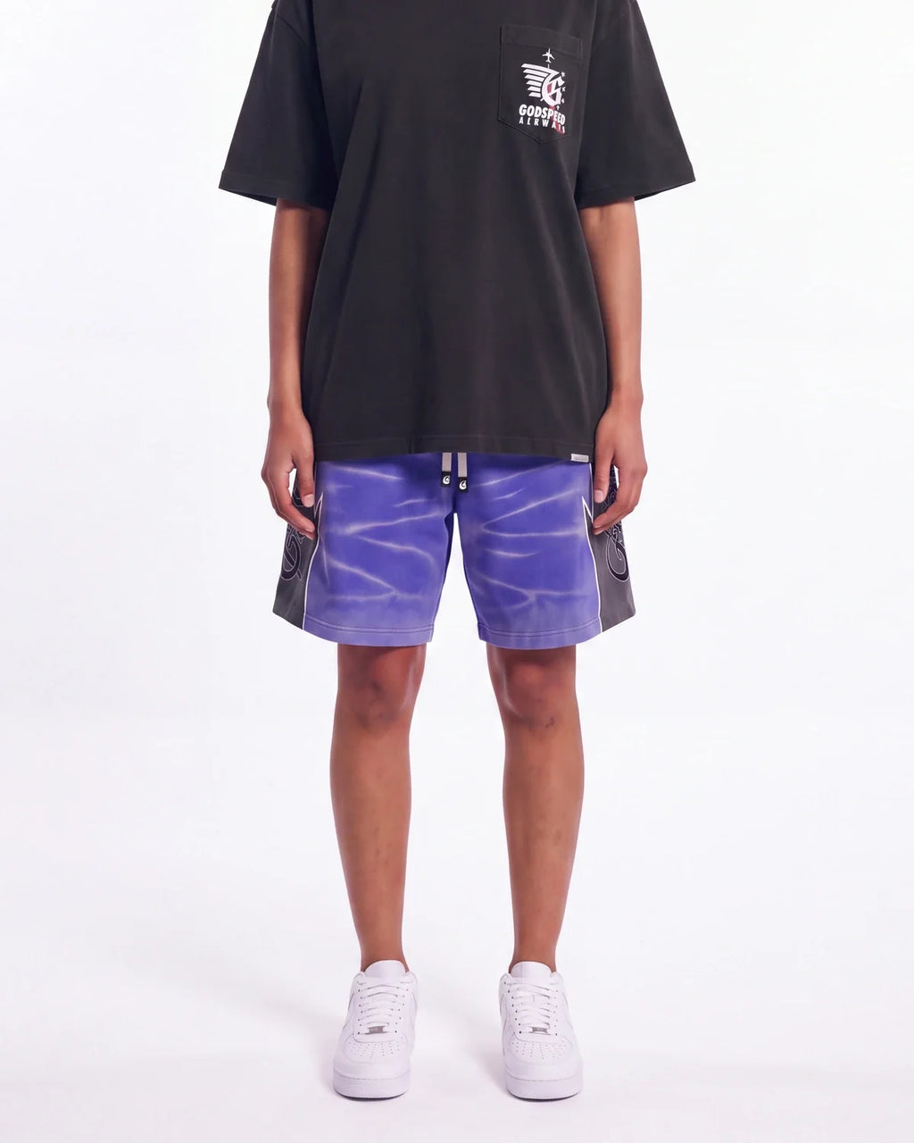 Godspeed Halftime Shorts V2 Blue Acid Wash