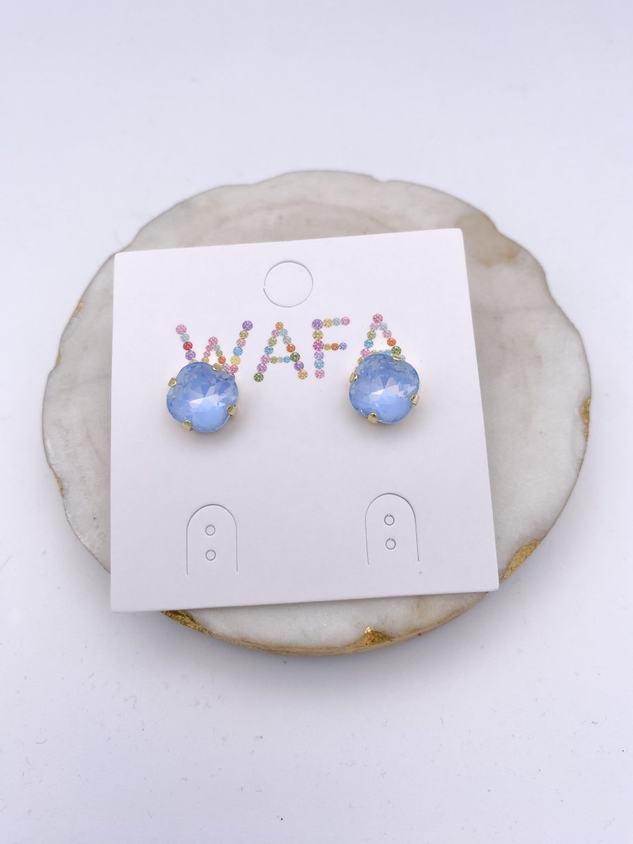 10MM Stud Earrings in Capri Blue