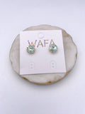 10MM Stud Earrings in Frosted Sky