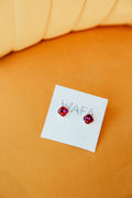 10MM Stud Earrings in Grape Jewel