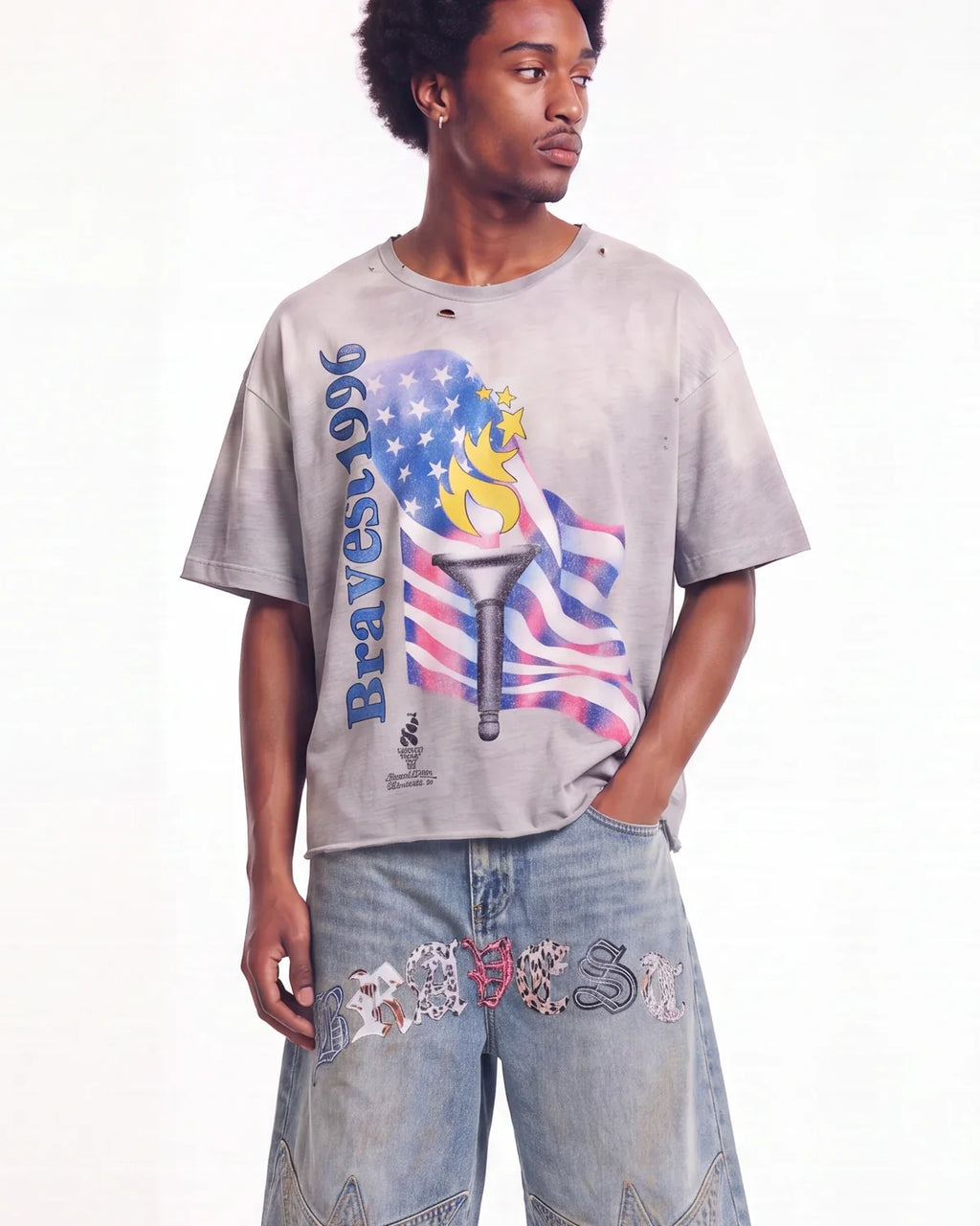Bravest Studios Torch Tee Grey