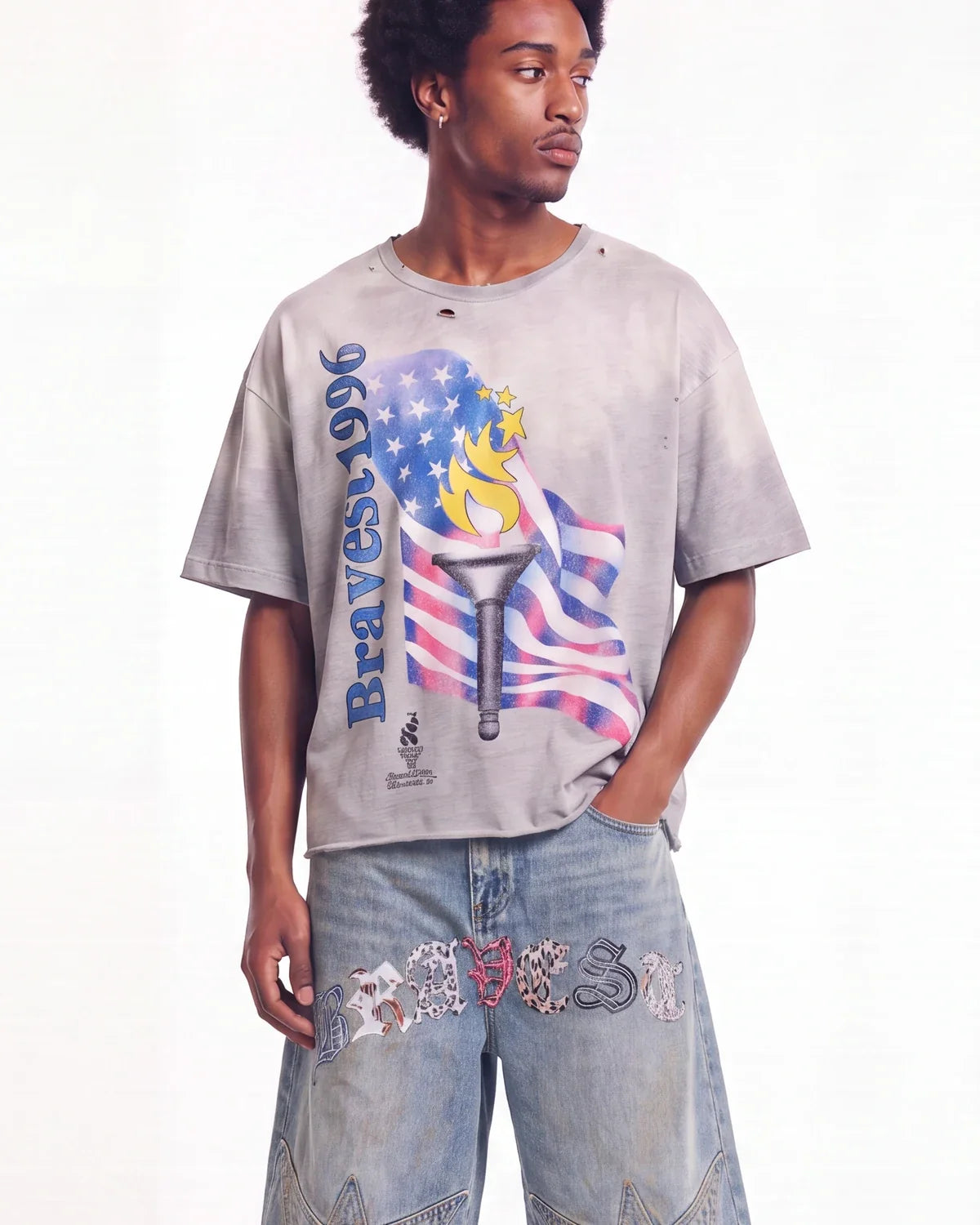 Bravest Studios Torch Tee Grey