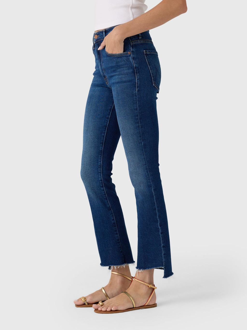 Mother Women's The Insider Ankle Step Fray Jean