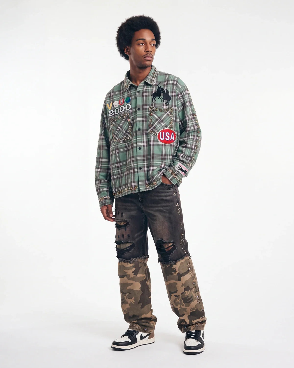 Vale Forever Jade Flannel Green