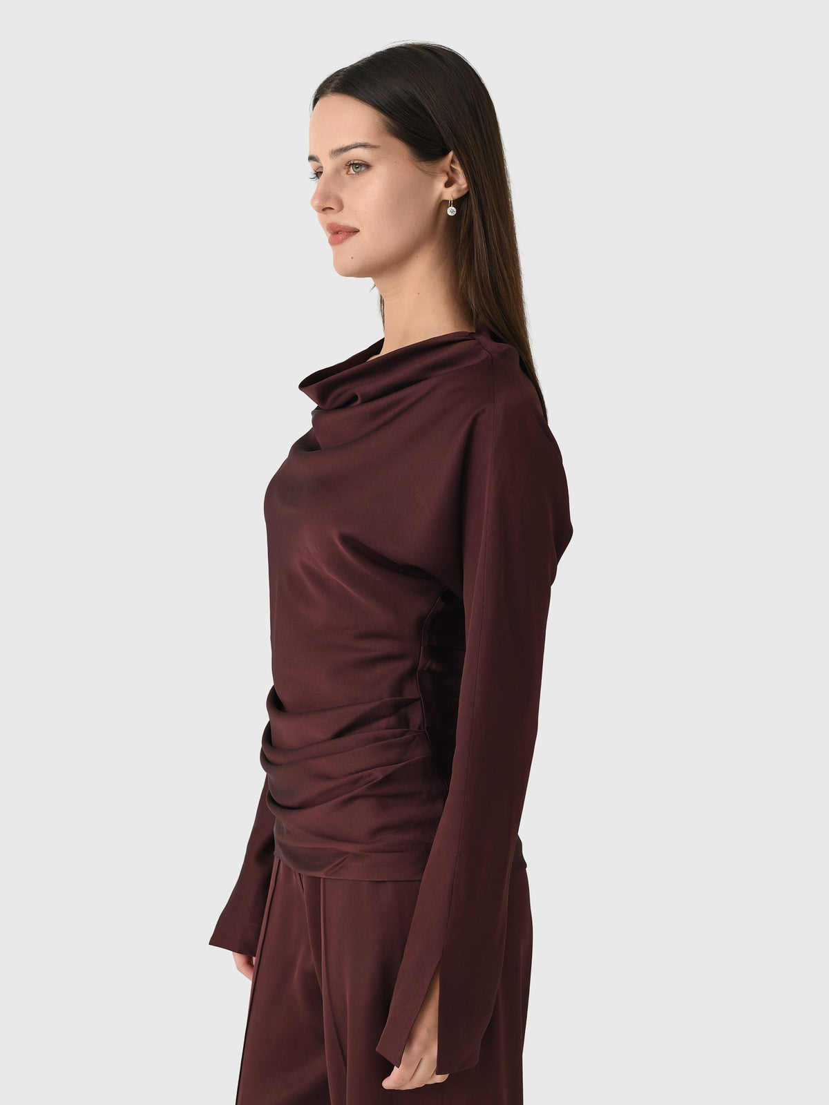 Simkhai Women's Victoria Draped Satin Top