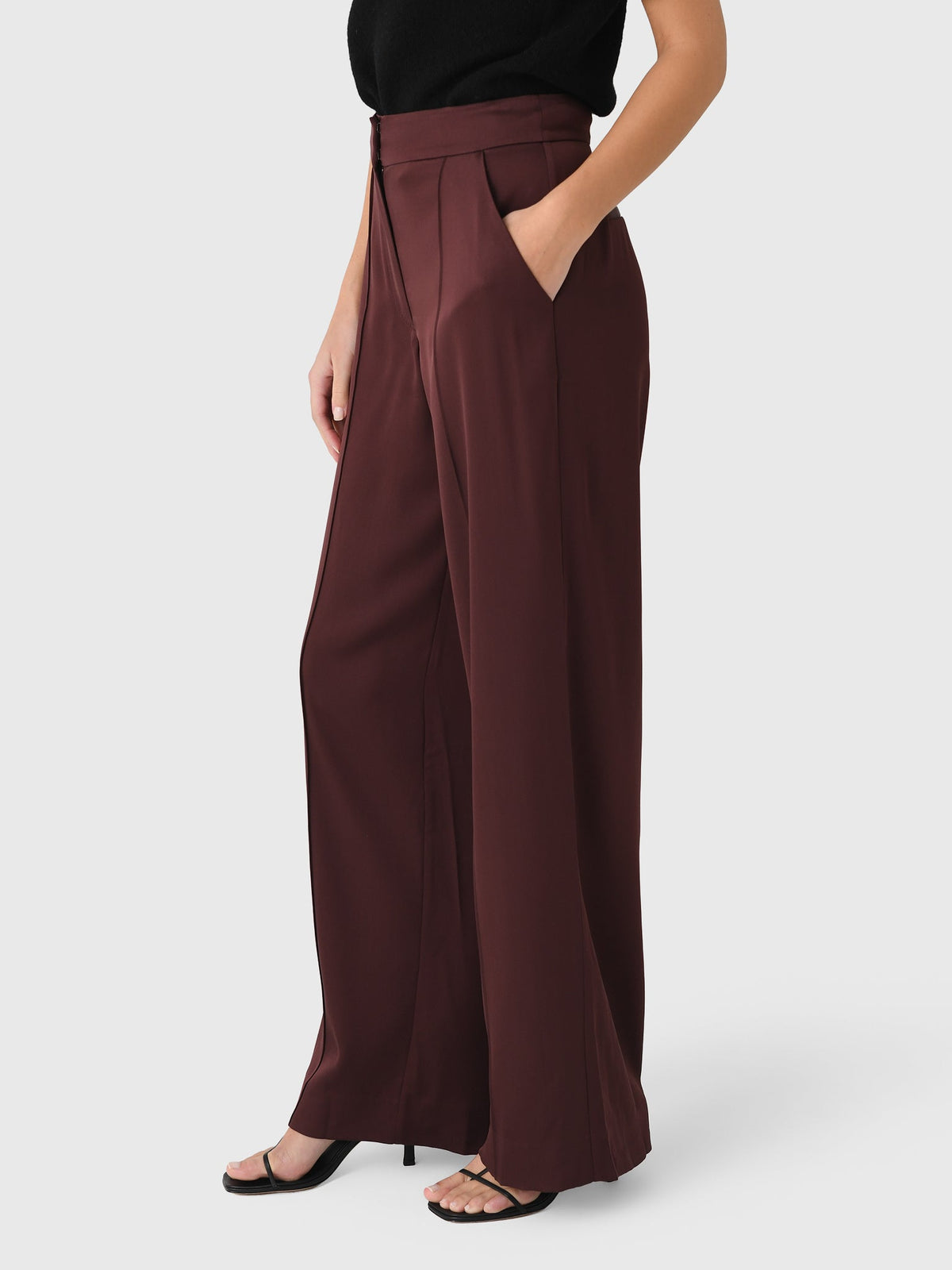 Simkhai Women's Kyra Satin Wide Leg Pant