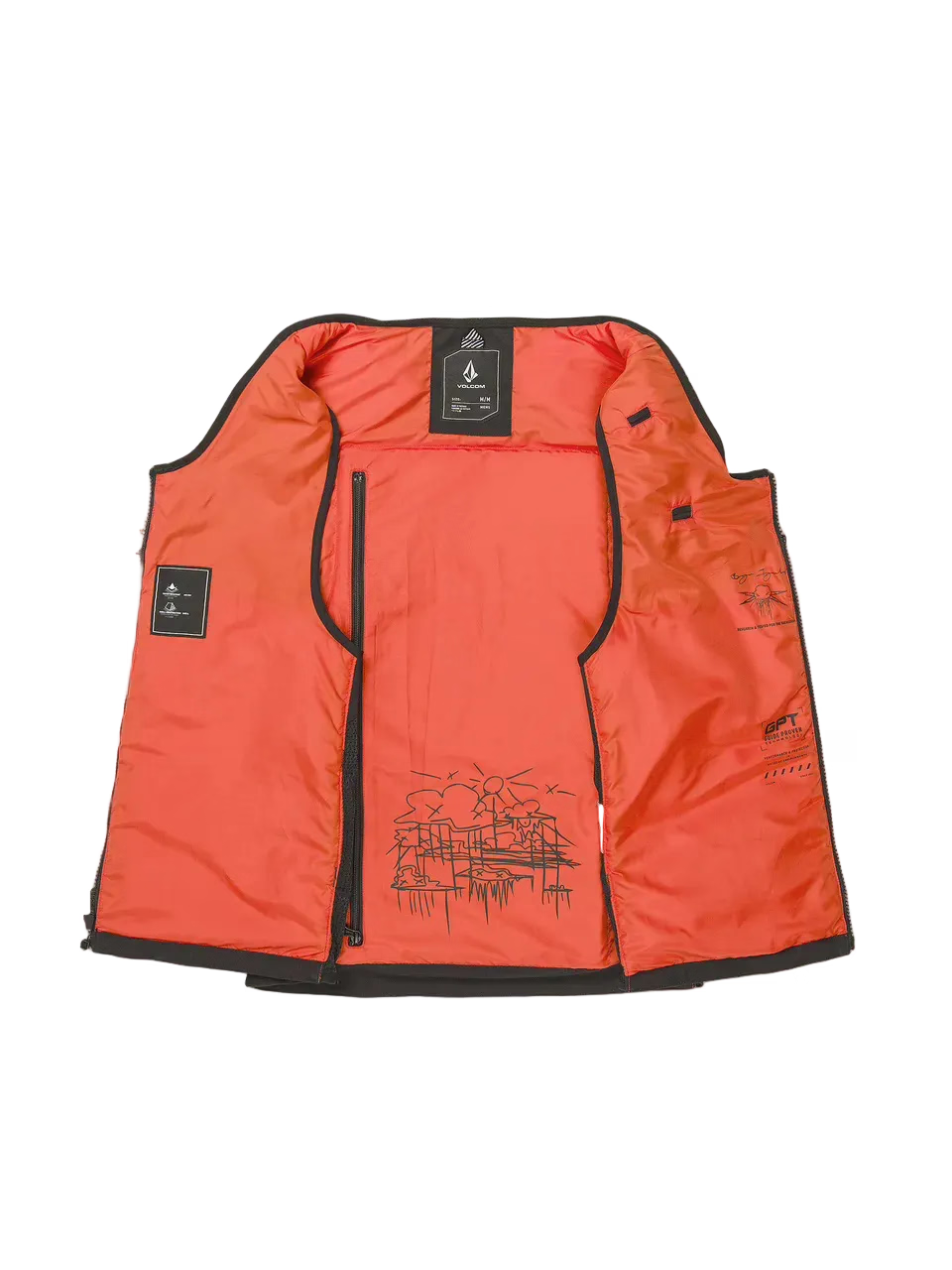 Volcom Iguchi Slack Vest Large - Black