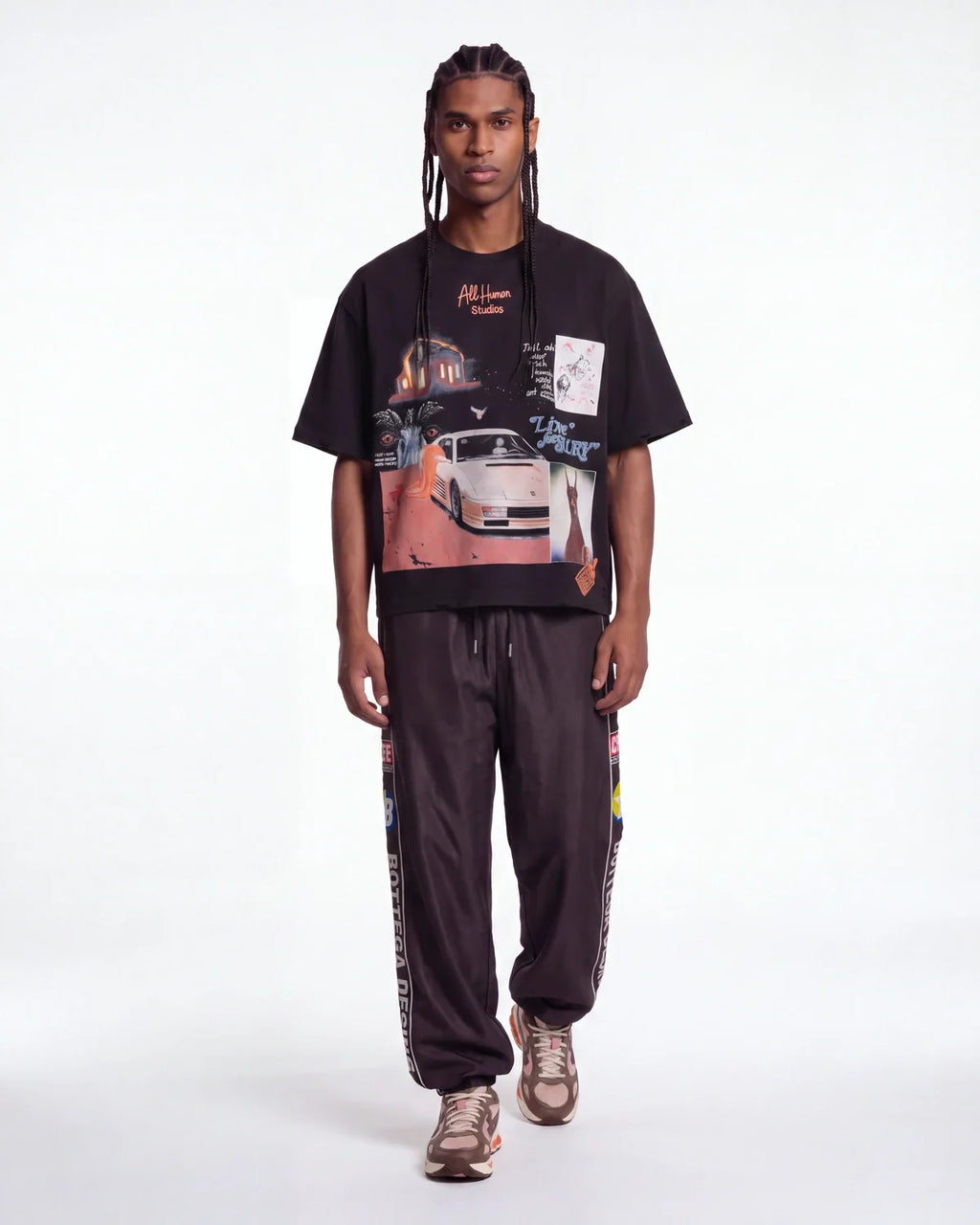 Bottega Desires Race Track Pants Black