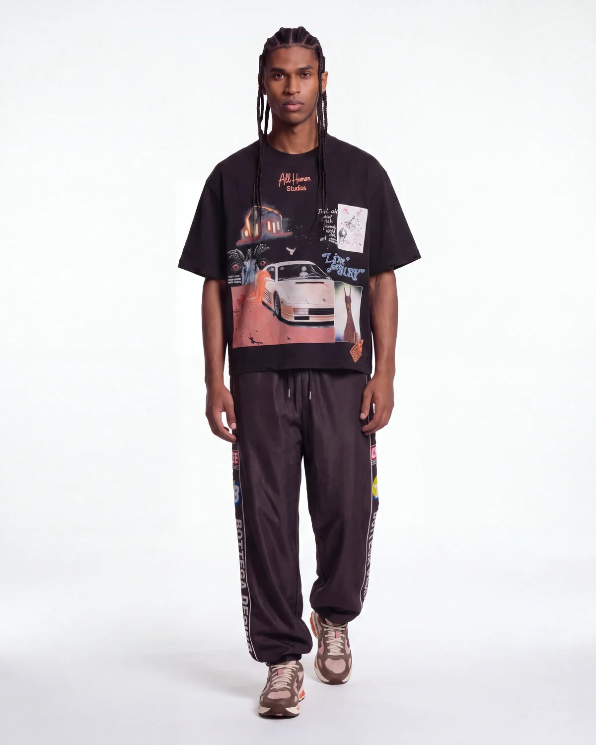 Bottega Desires Race Track Pants Black