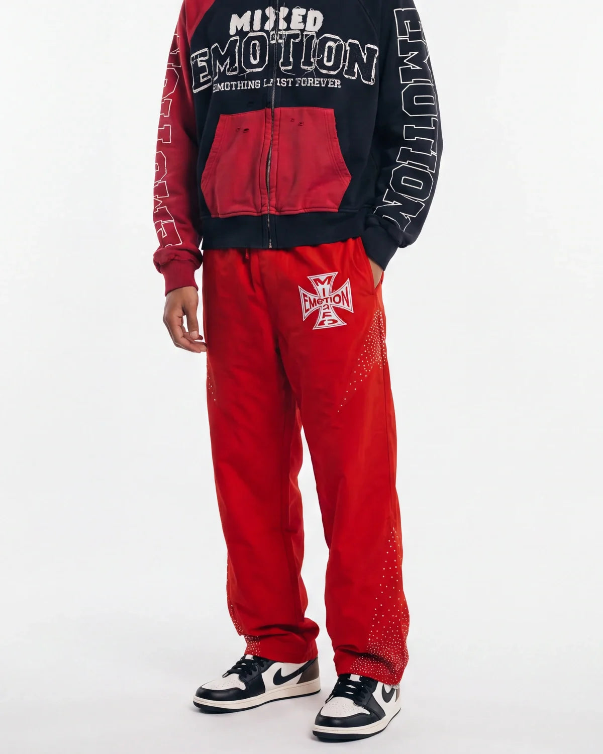 Mixed Emotions Classic Nylon Pant Red