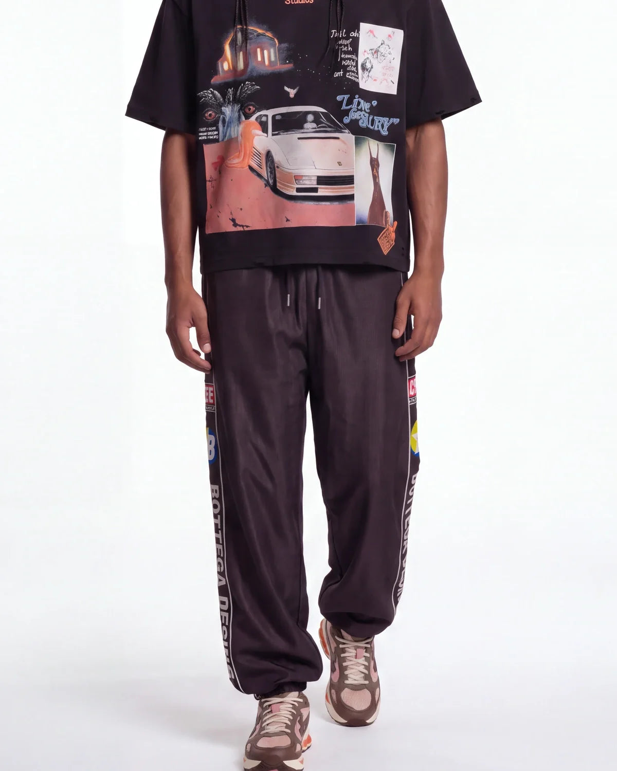Bottega Desires Race Track Pants Black