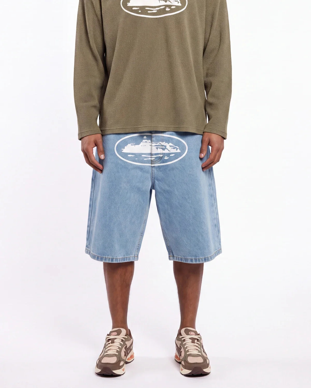 Corteiz Island Denim Short Stonewash