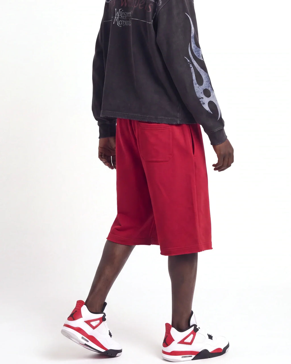 Saint Vanity Crimson Uniform Shorts Red