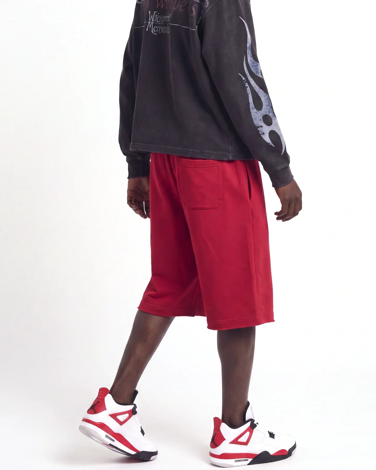 Saint Vanity Crimson Uniform Shorts Red