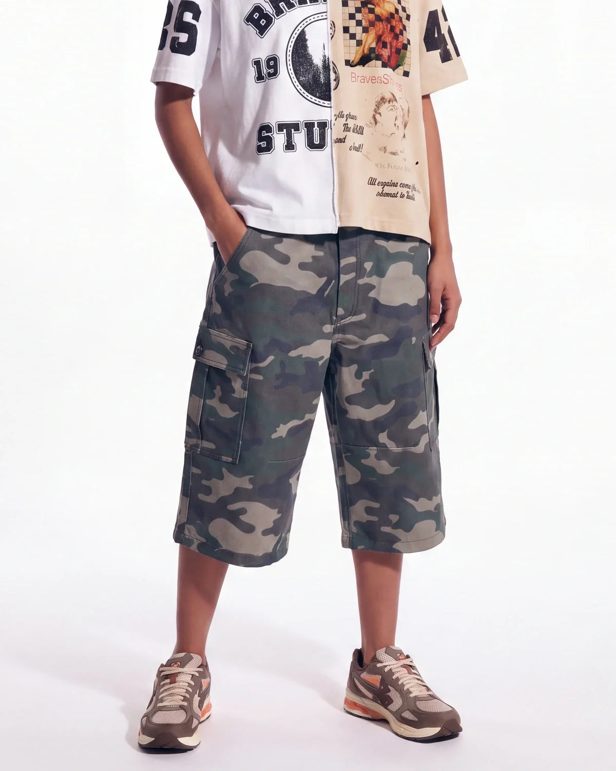 Bravest Studios Half Puzzle Tee Tan