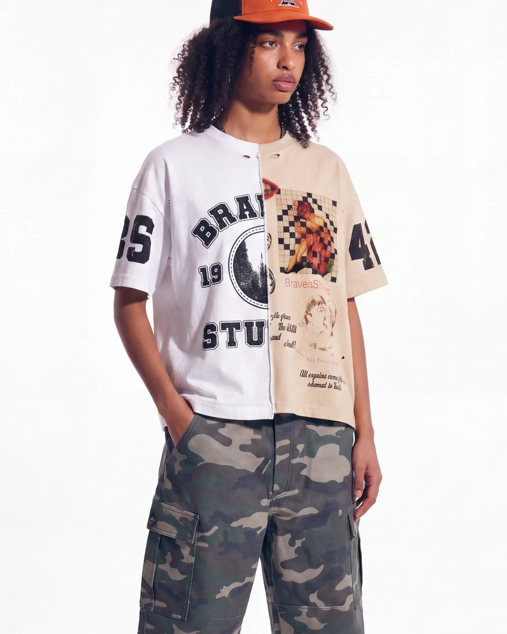 Bravest Studios Half Puzzle Tee Tan