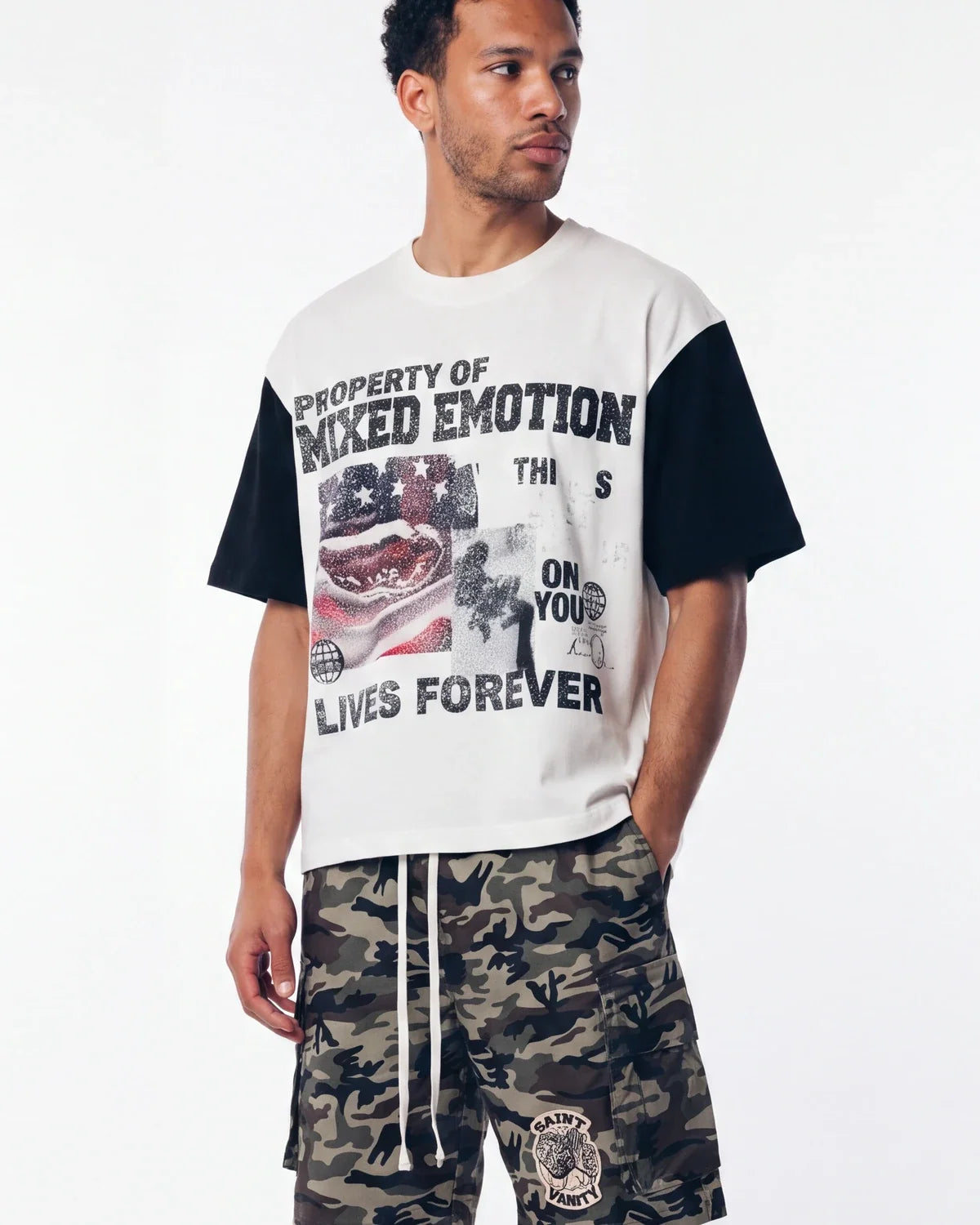 Mixed Emotions Property Tee White