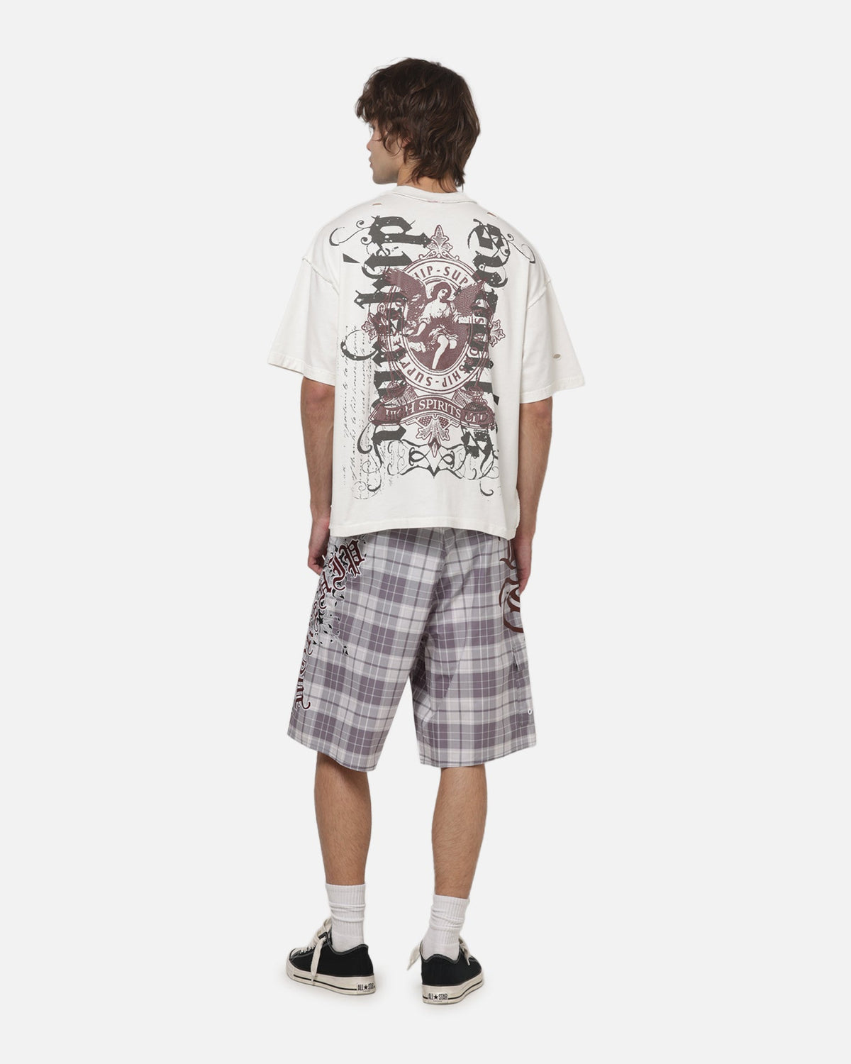 Worship Restraint Box Crop Reverse T-Shirt Coconut Milk