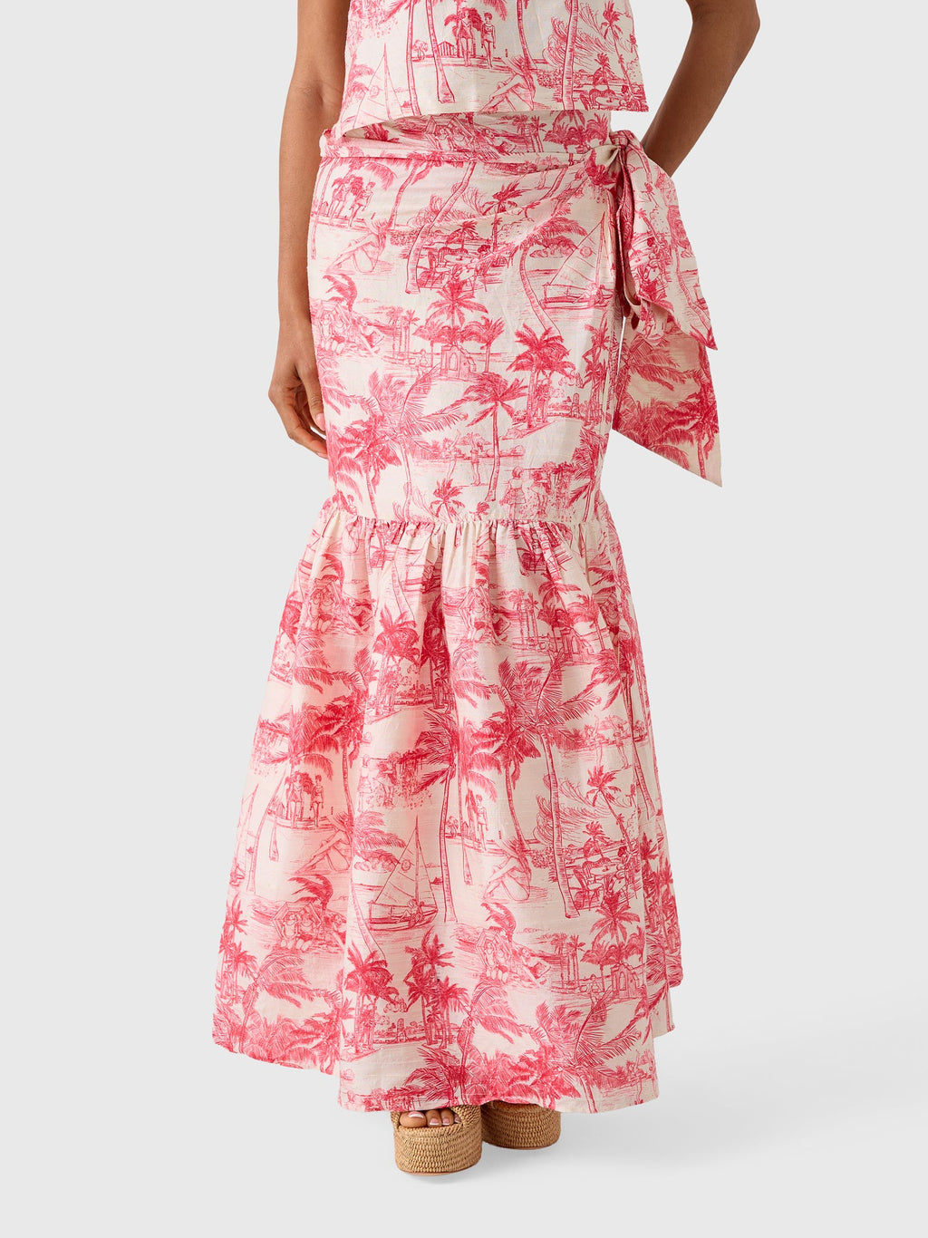 Coniglio Palm Beach Women's Shirred Wrap Midi Skirt