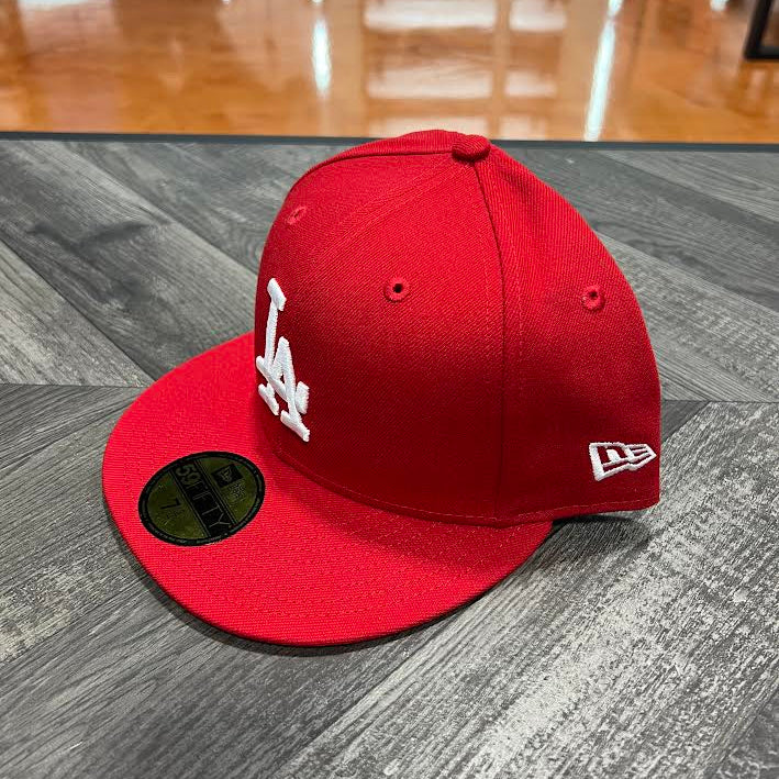 NEW ERA MLB BASIC 5950 LOS DODGERS SCARLET FITTED HATS