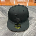 NEW ERA MLB BASIC 5950 LOS DODGERS  BLK BLK FITTED HAT