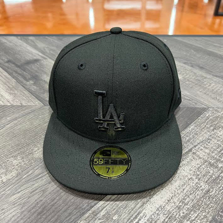 NEW ERA MLB BASIC 5950 LOS DODGERS  BLK BLK FITTED HAT