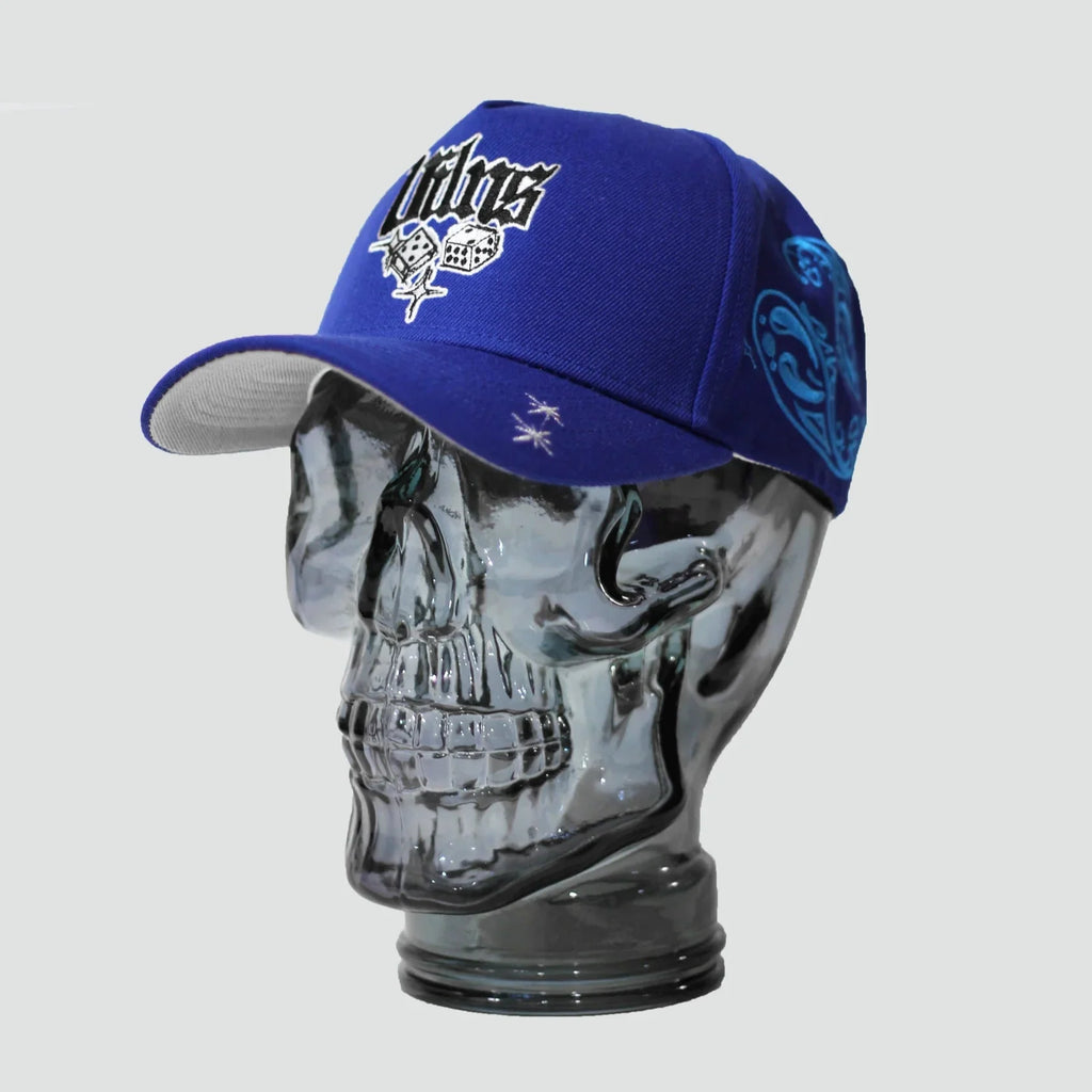 VILLAIN ATTIRE DICE PAISLEY HAT BLUE