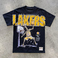 MITCHELL & NESS NBA X LRG WILD ART TEE LOS ANGELES