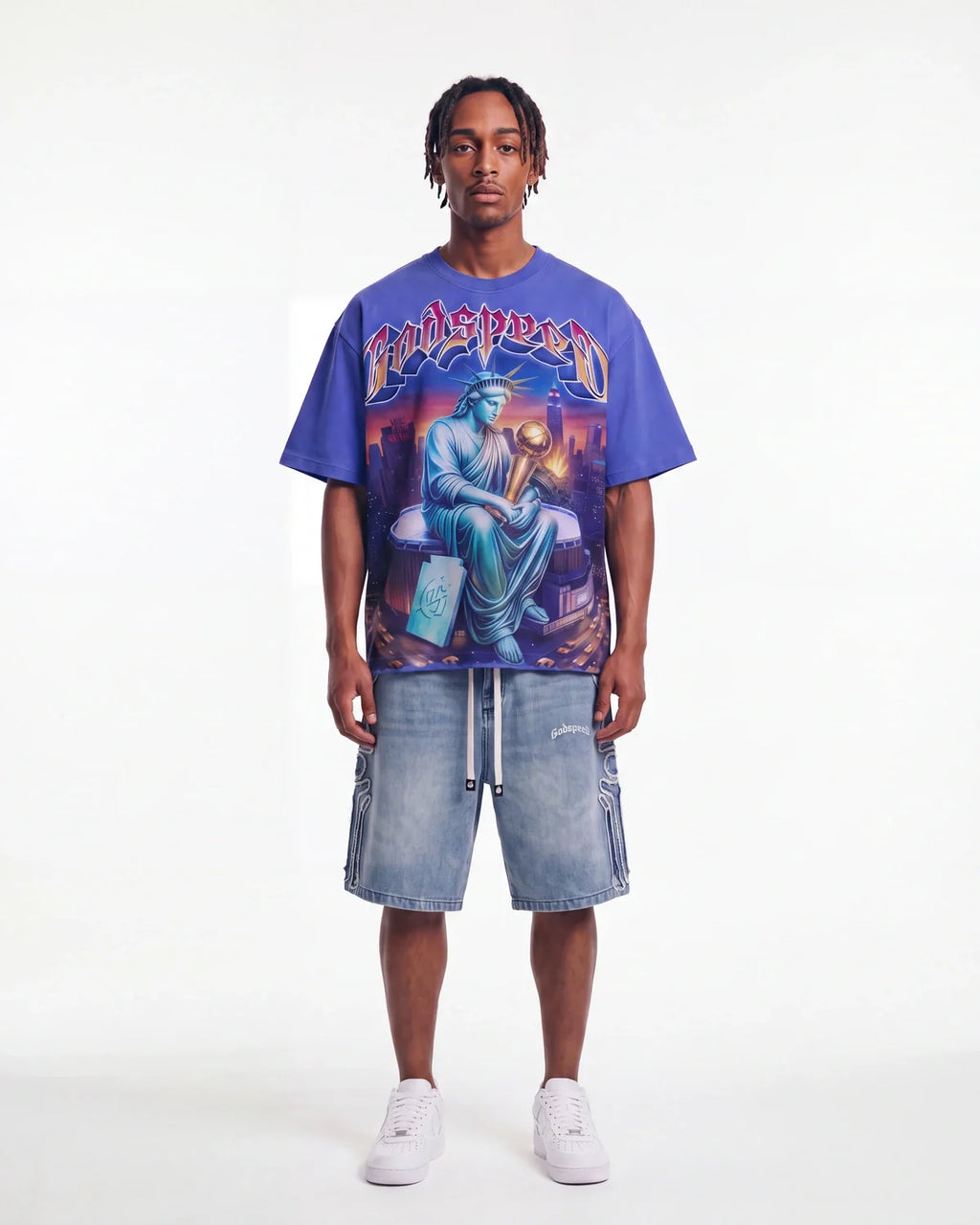 Godspeed Finally Tee Blue