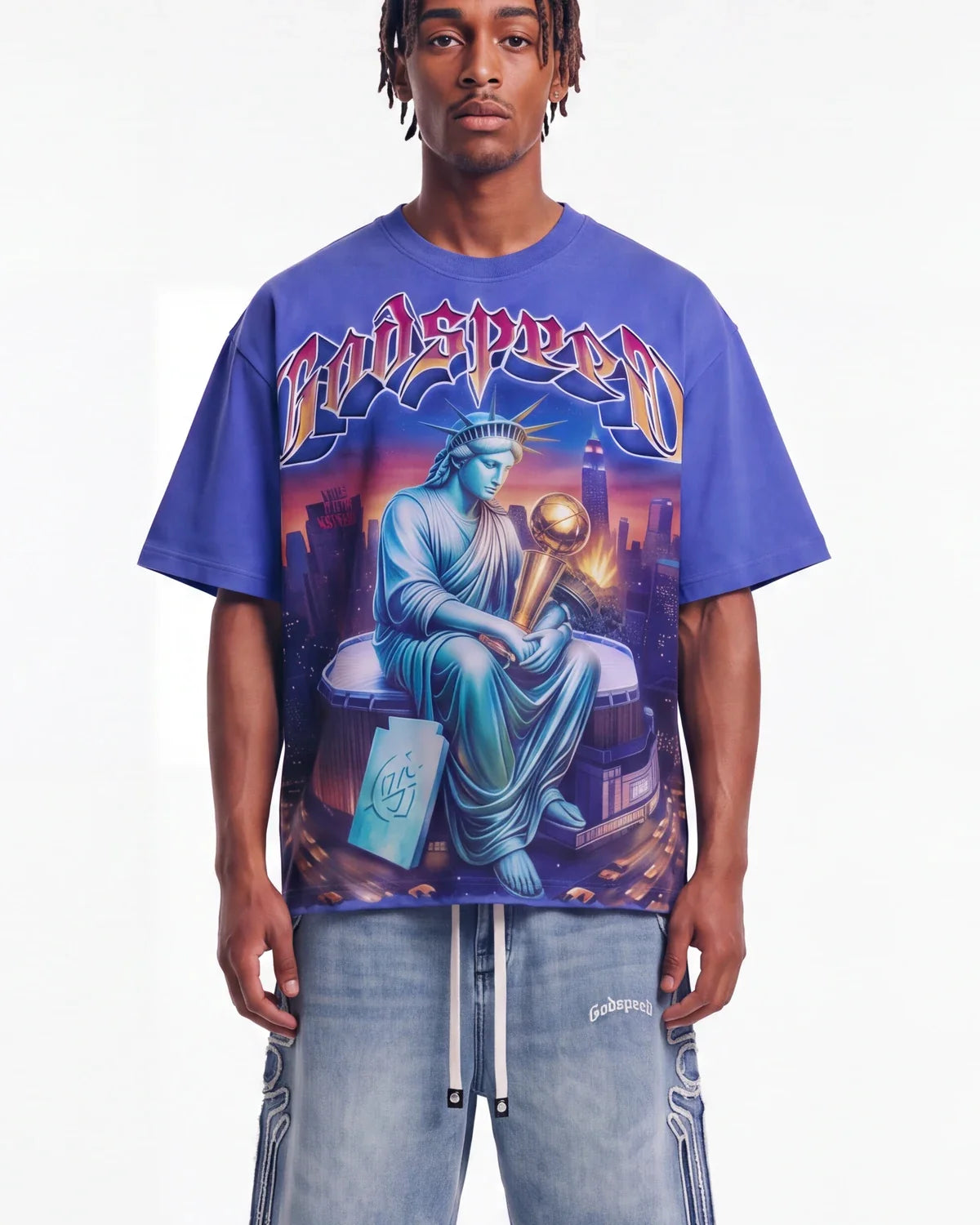 Godspeed Finally Tee Blue
