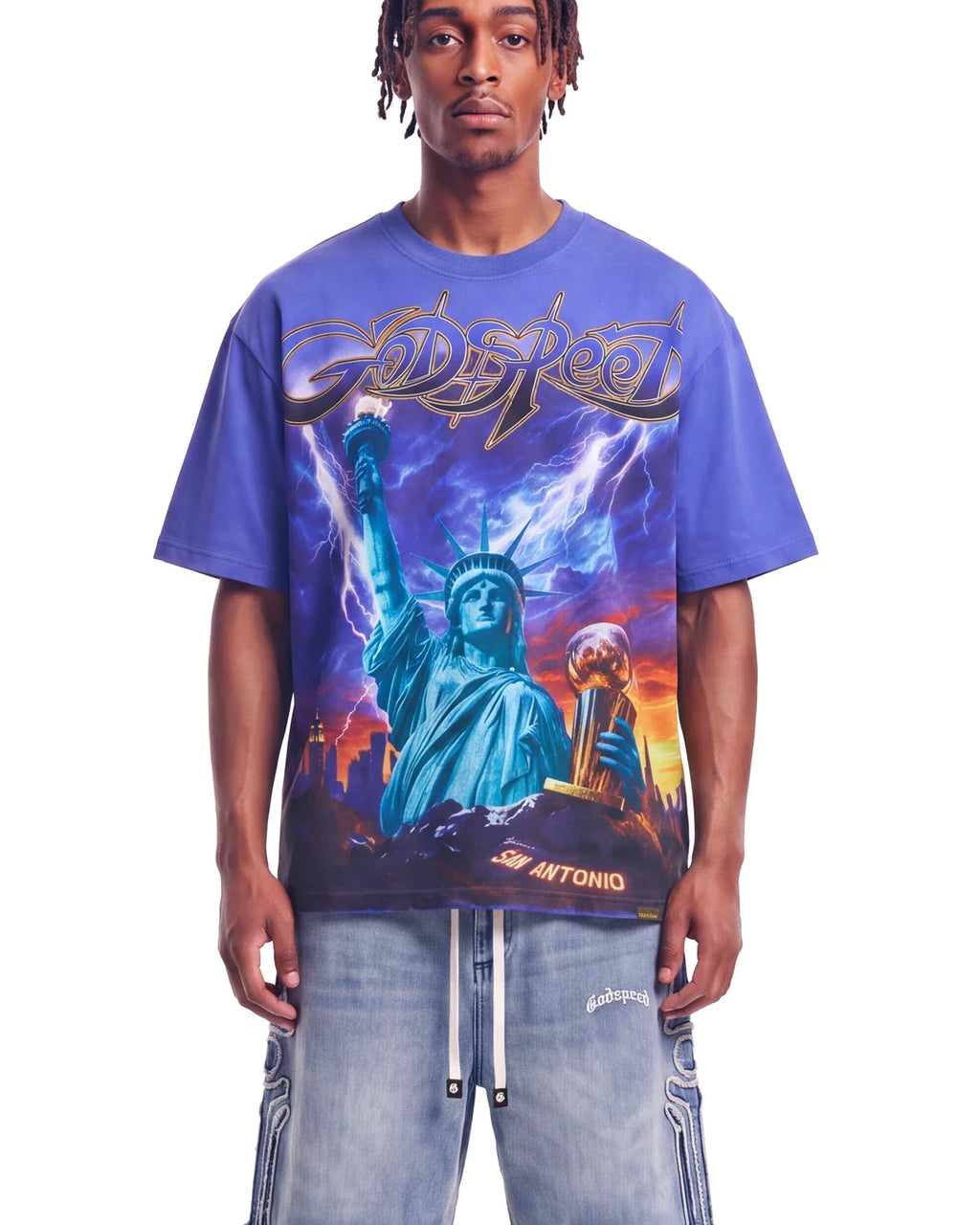 Godspeed Liberty Reigns Tee Blue