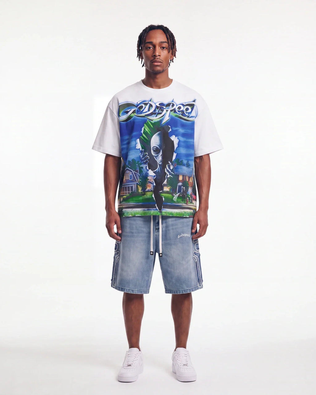 Godspeed Neighborhood Watch Tee White