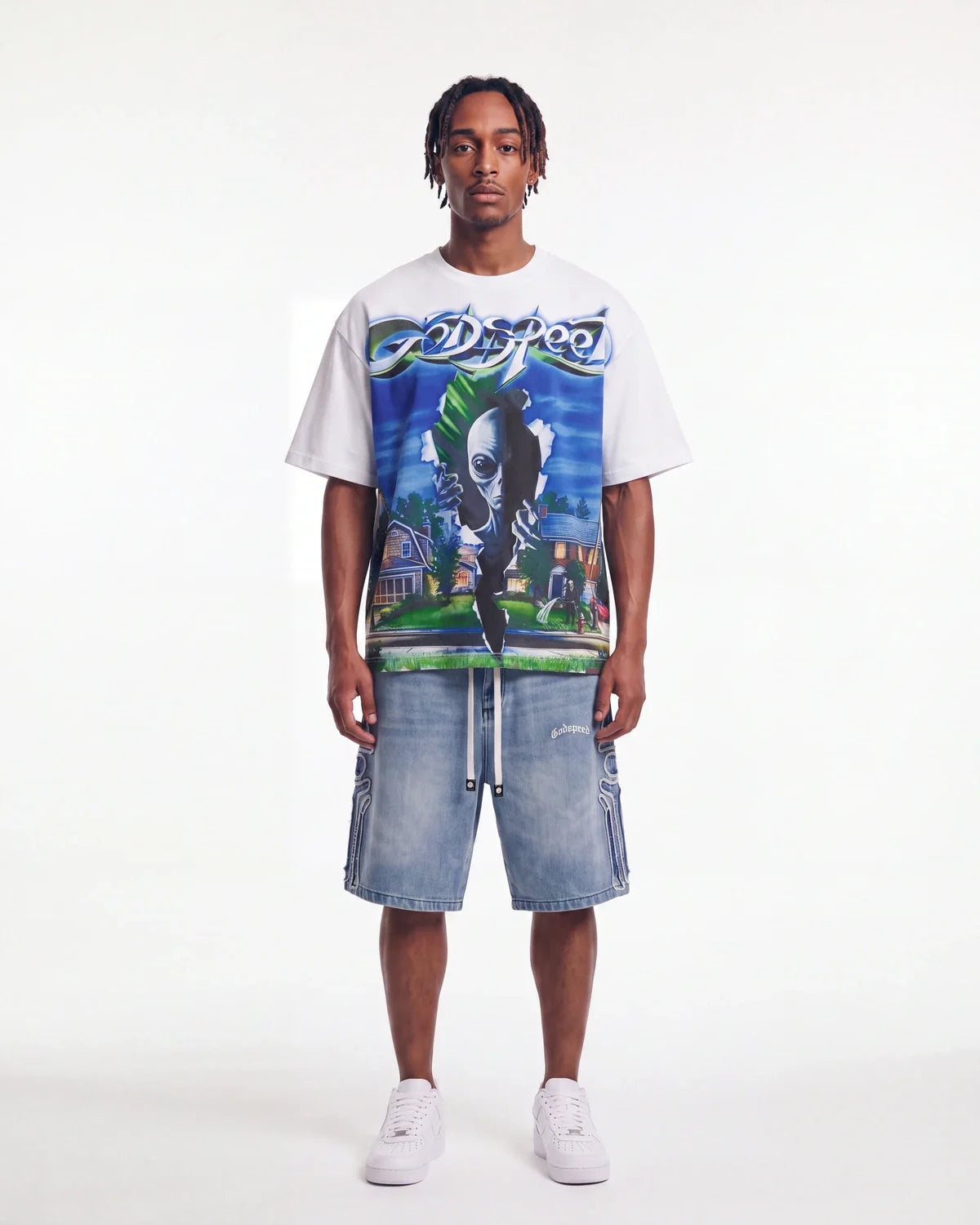 Godspeed Neighborhood Watch Tee White