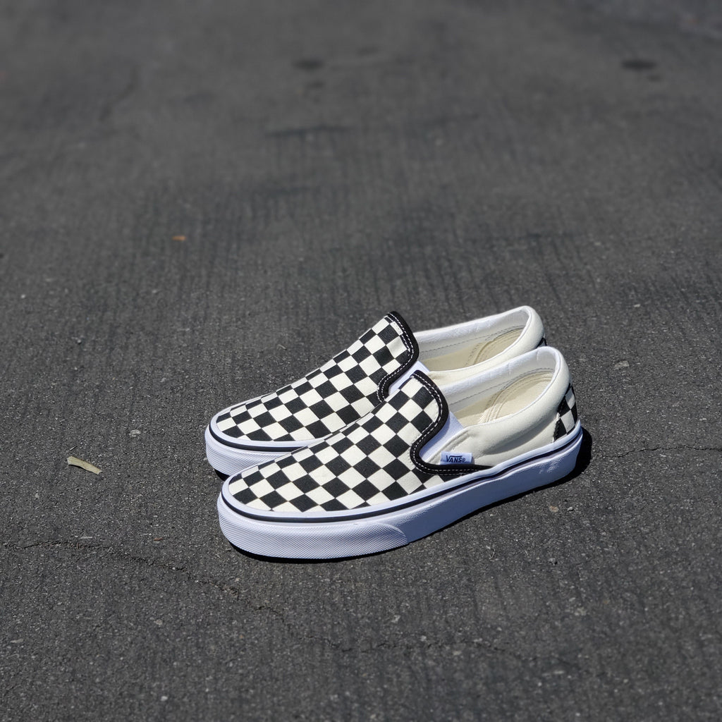 Vans VN Checkerboard Slip-On White Black