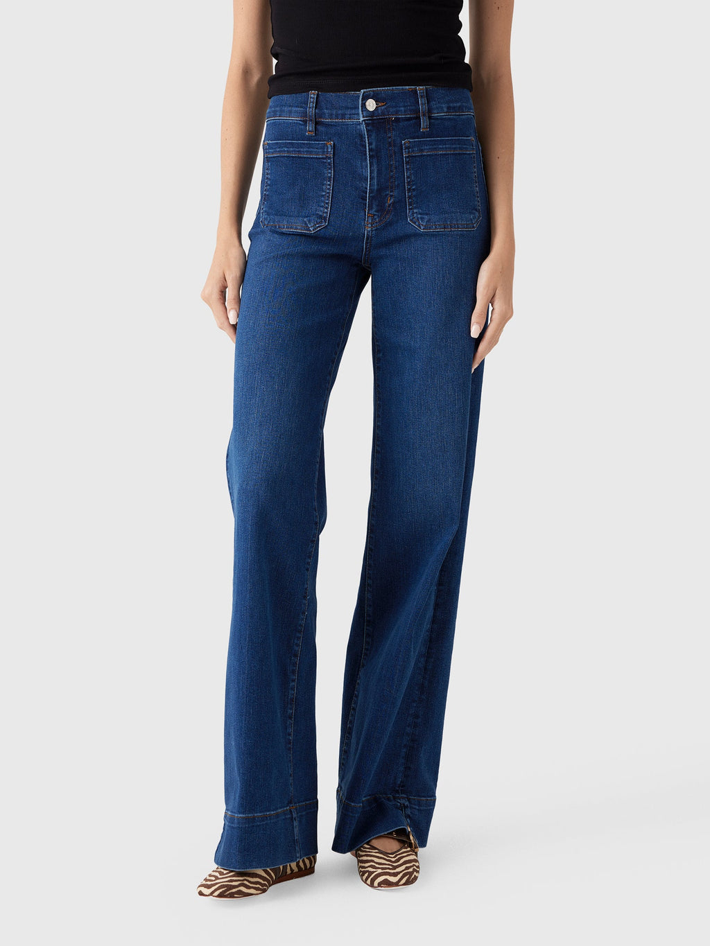 Frame Women's Le Slice Slim Palazzo Long Jean