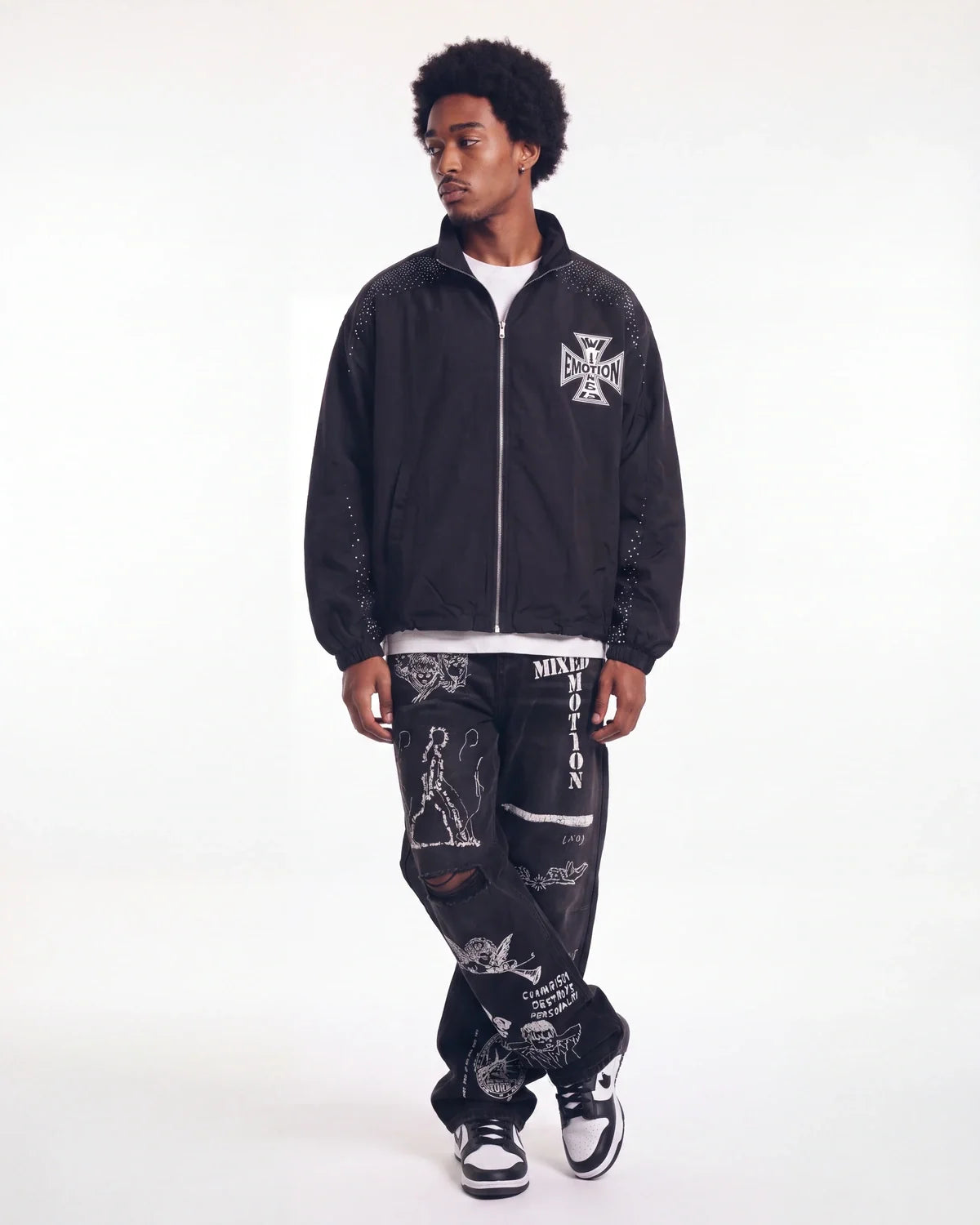 Mixed Emotions Classic Nylon Jacket Black