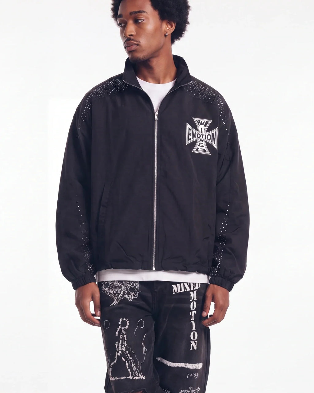 Mixed Emotions Classic Nylon Jacket Black